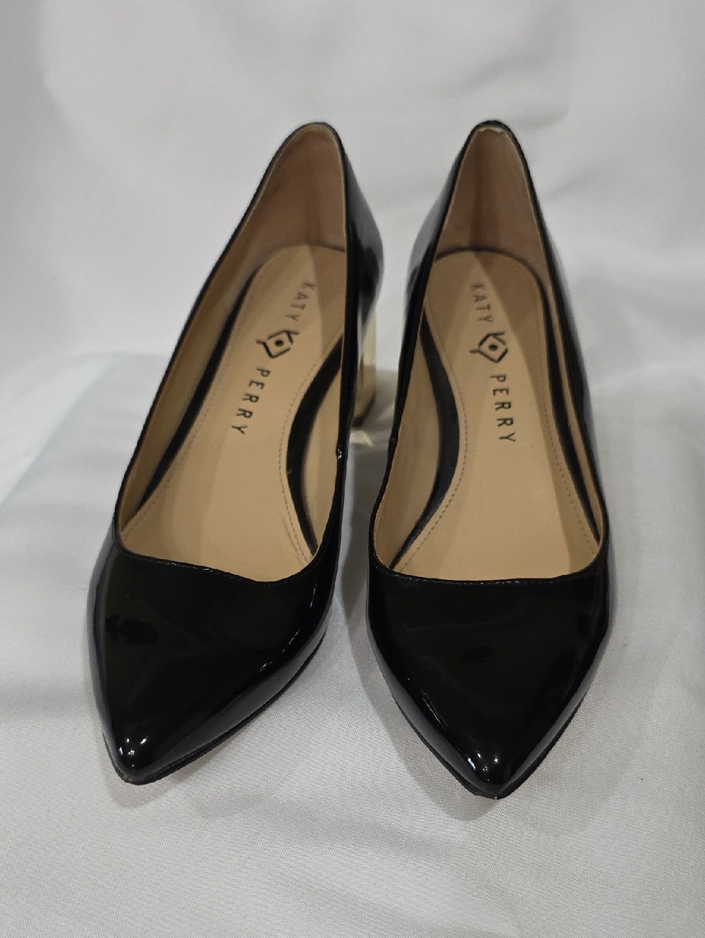 Katy Perry Collections Black Patent Pointed Toe Pumps